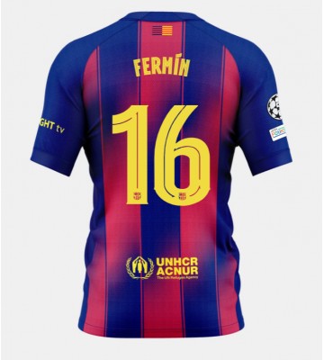 Barcelona Fermin Lopez #16 Hjemmebanetrøje 2025-26 Kortærmet